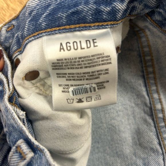 Agolde high rise riley slim straight jeans size 28 - Picture 2 of 6